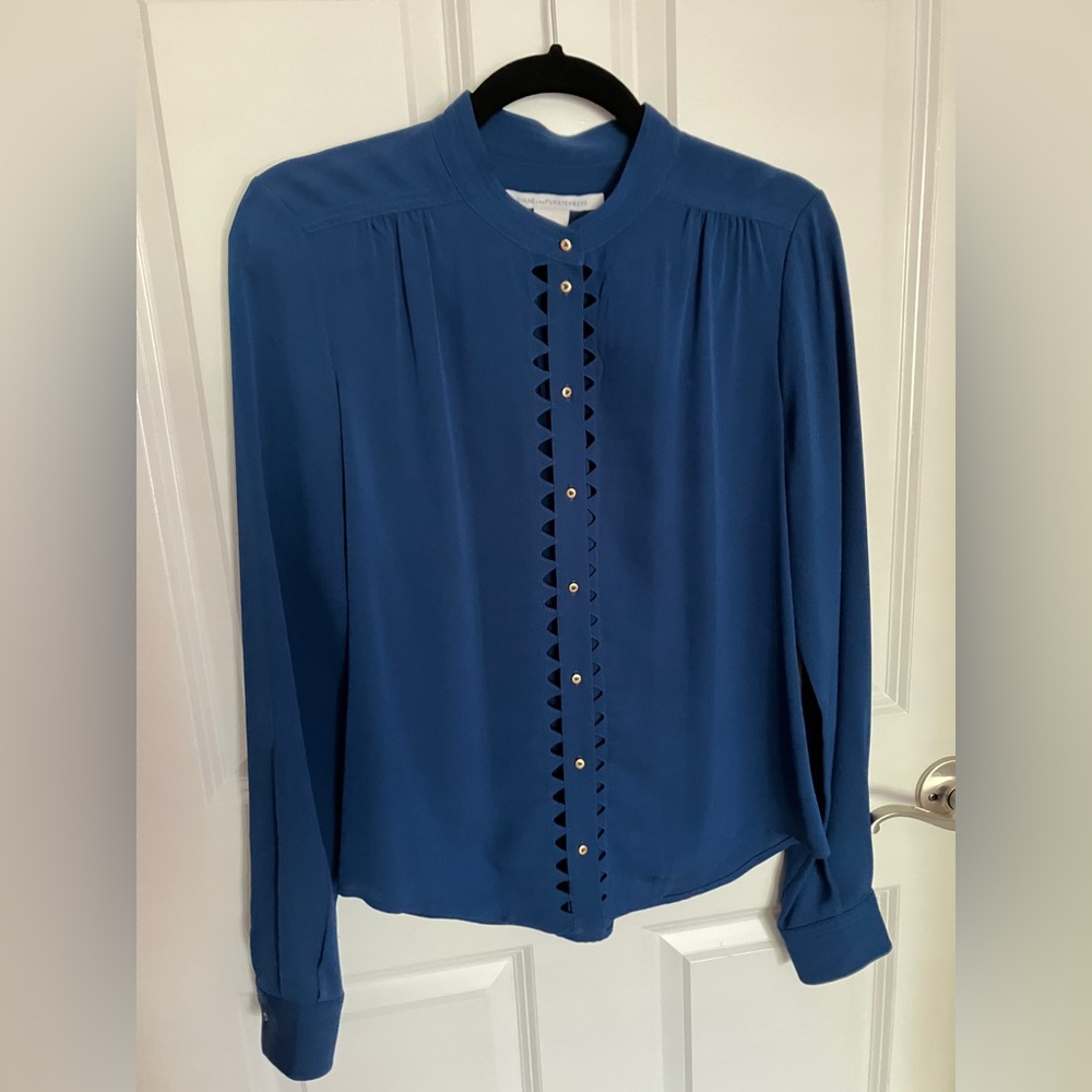Diane von Furstenberg blouse with cutout detail